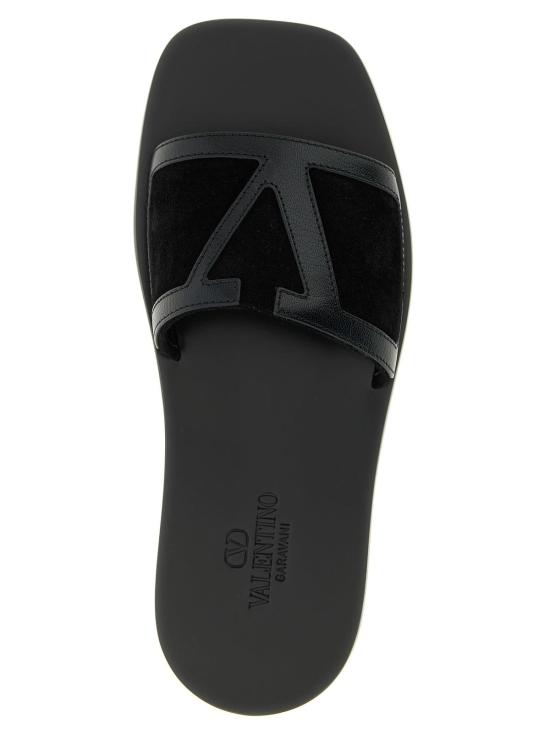  발렌티노 가라바니 샌들 비바 슈퍼스타 슬라이드 블랙 - VALENTINO GARAVANI