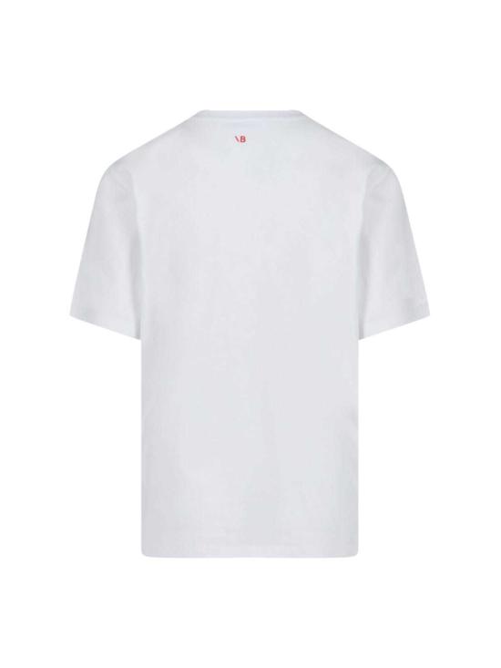  빅토리아 베컴 반팔 티셔츠 슬로건 티셔츠 화이트 - VICTORIA BECKHAM