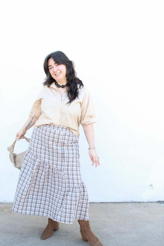  에스비제이 오스틴 미디 스커트 Sbj 오스틴 새디 스커트