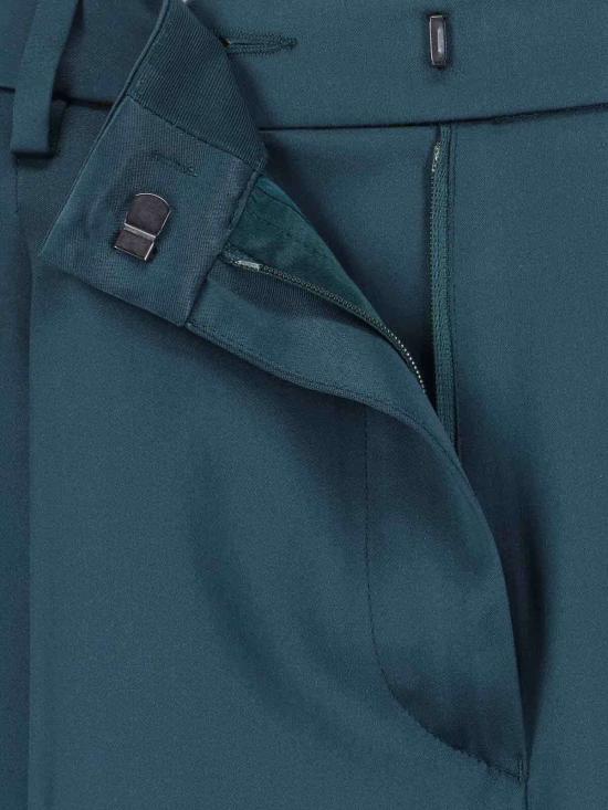  조르지오 아르마니 스트레이트 팬츠 테일러드 실크 팬츠 그린 - GIORGIO ARMANI