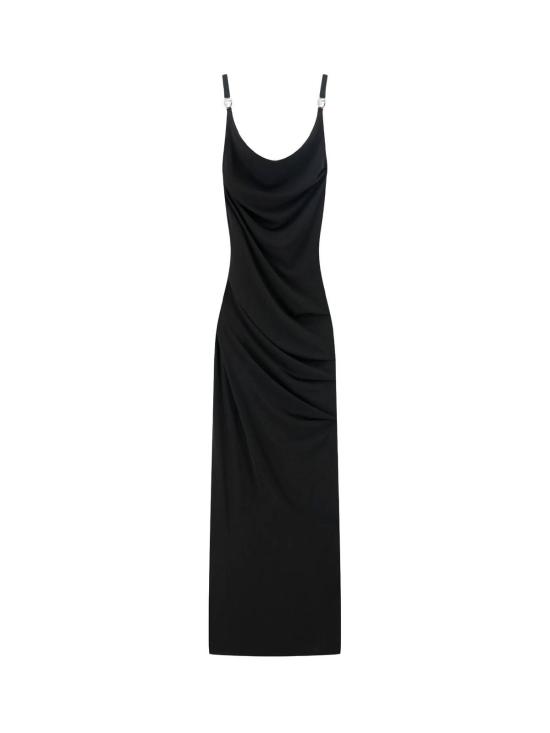  코페르니 롱 원피스 스트레치 원단 롱 드레스 블랙