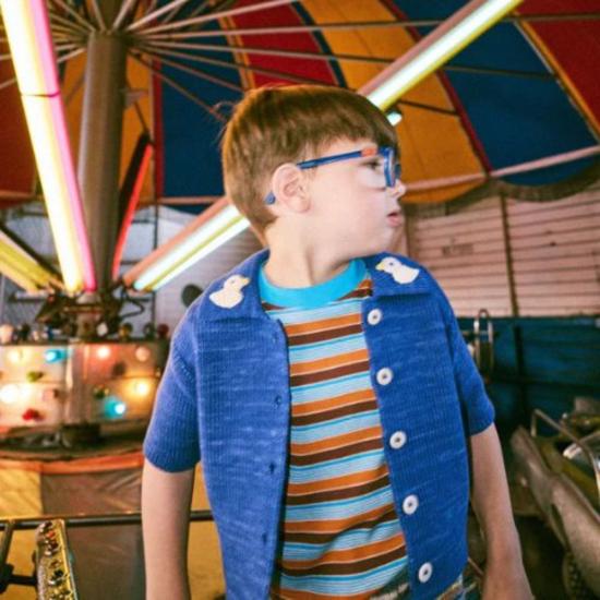  [키즈] Misha & Puff 풀오버 키즈 미샤 & 퍼프 덕링 카페 카디건 블루 리본 - OTHER BRANDS