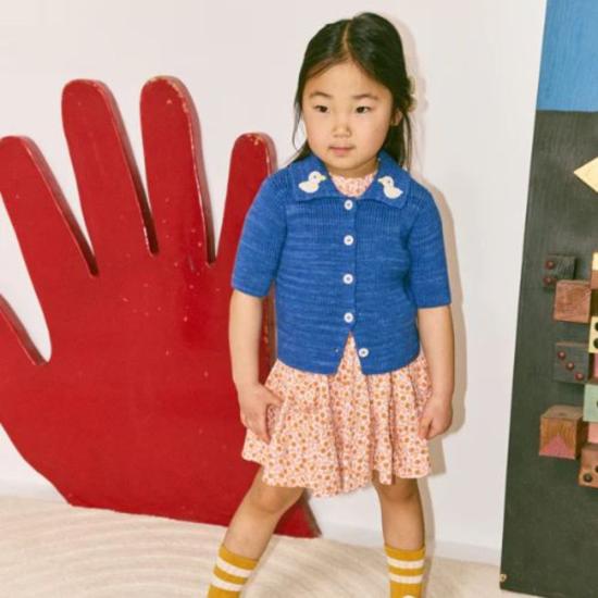  [키즈] 미샤 앤 퍼프 풀오버 키즈 미샤 & 퍼프 덕링 카페 카디건 블루 리본