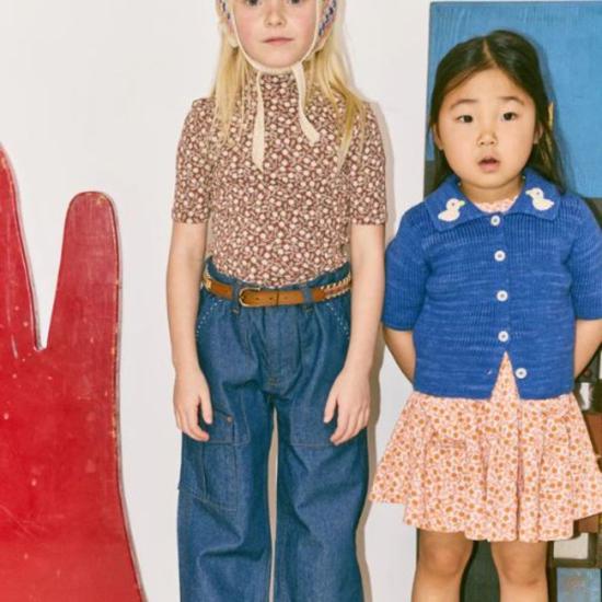  [키즈] 미샤 앤 퍼프 풀오버 키즈 미샤 & 퍼프 덕링 카페 카디건 블루 리본 - MISHA & PUFF