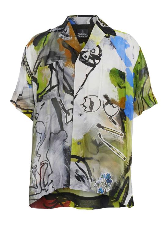  비비안웨스트우드 반팔 셔츠 비비안 웨스트우드 긴팔 캠프 칼라 올오버 그래픽 프린트 셔츠 멀티컬러
