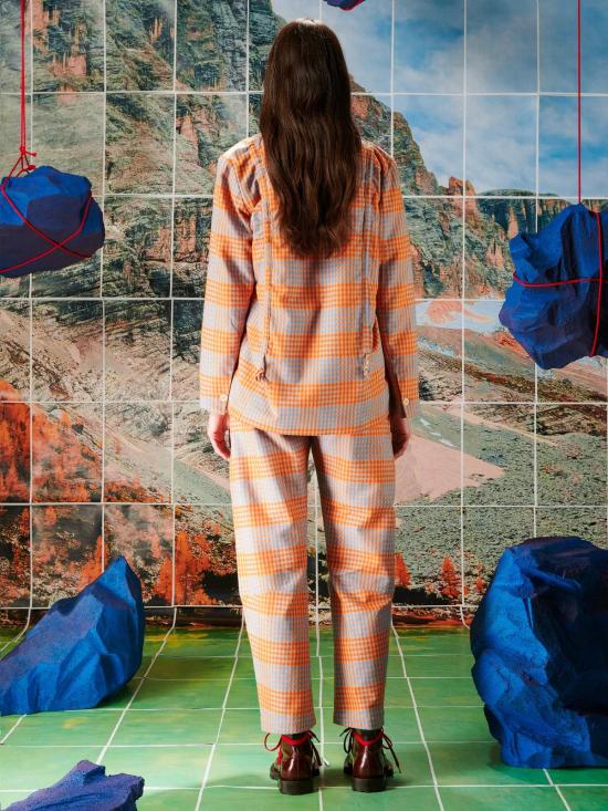  헨릭 빕스코브 수트 자켓 Henrik Vibskov 백팩 블레이저 Zuzu 체크 - HENRIK VIBSKOV