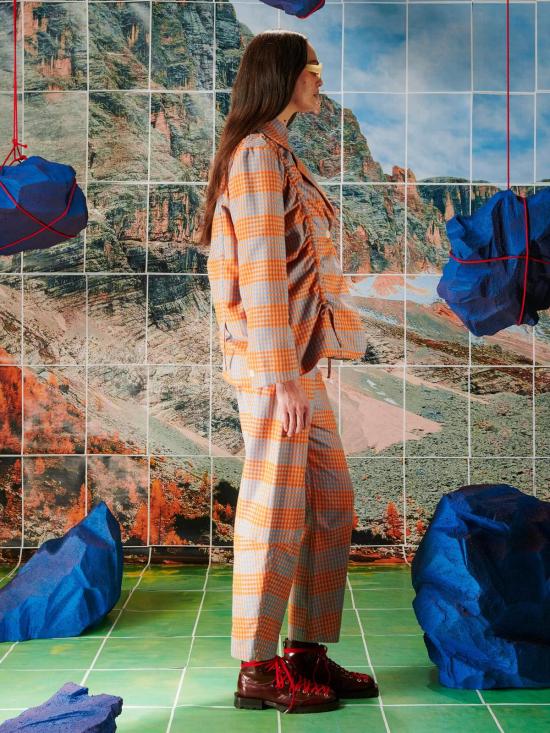  헨릭 빕스코브 수트 자켓 Henrik Vibskov 백팩 블레이저 Zuzu 체크 - HENRIK VIBSKOV