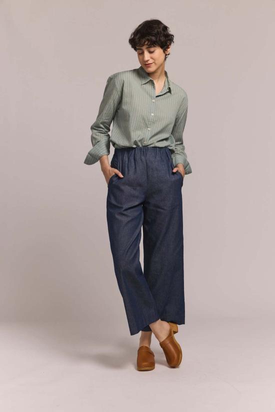  M.PATMOS 스트레이트 팬츠 M.Patmos 엘사 팬츠 다크 데님