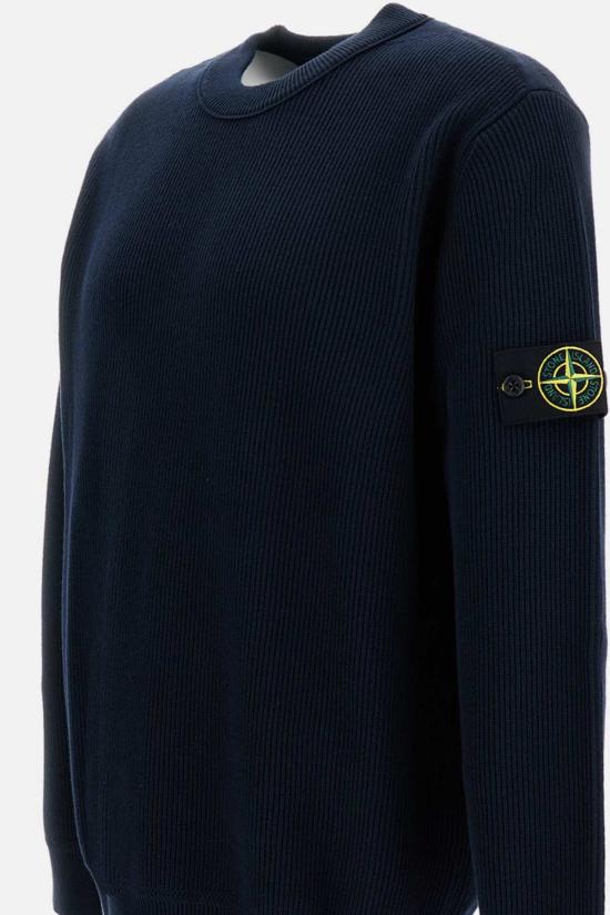  스톤 아일랜드 긴팔 티셔츠 크루넥 스웨트셔츠 블루 - STONE ISLAND