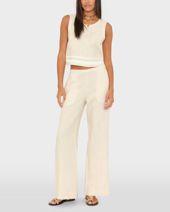  시레나 스트레이트 팬츠 피펜 팬츠 윈즈 린넨 - XIRENA