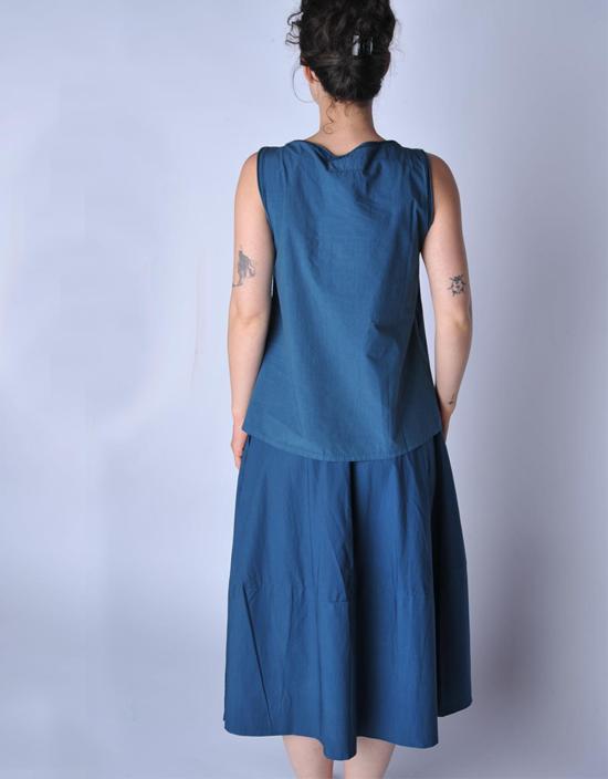  라보아트 롱 스커트 Labo.Art Gonna Skirt 다크 틸 - LABO.ART