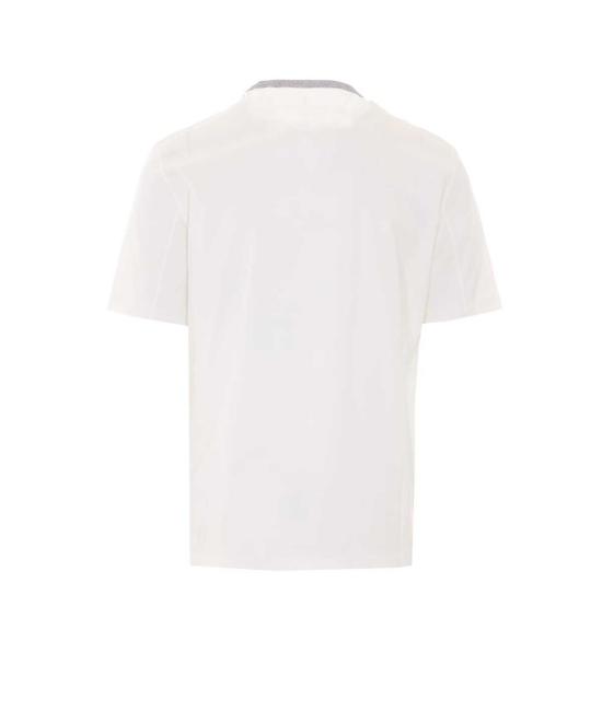  브루넬로 쿠치넬리 반팔 티셔츠 Brunello Cucinelli 티셔츠 화이트 - BRUNELLO CUCINELLI