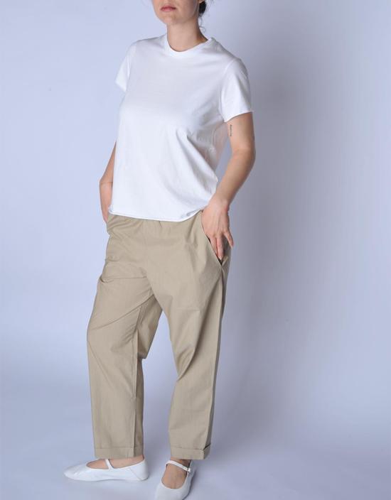  라보아트 크롭 팬츠 클라라 팬츠 탄 - LABO.ART