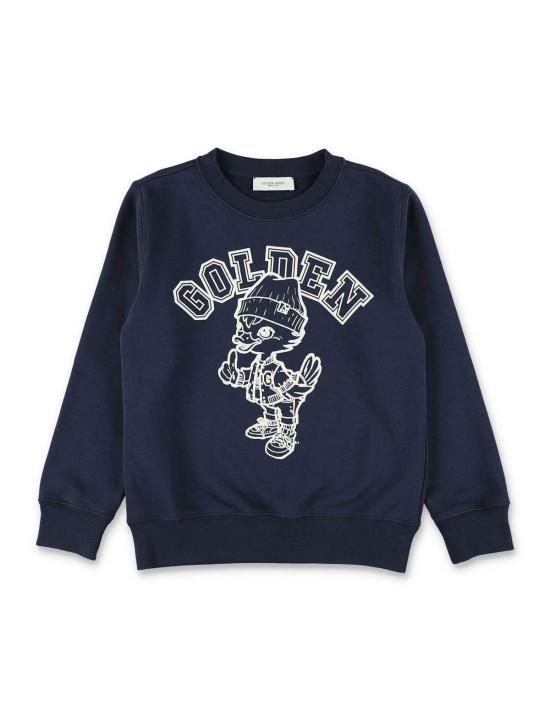  [키즈] 골든구스 풀오버 어린이용 골든 구스 마스코트 스웨트셔츠 네이비 블루