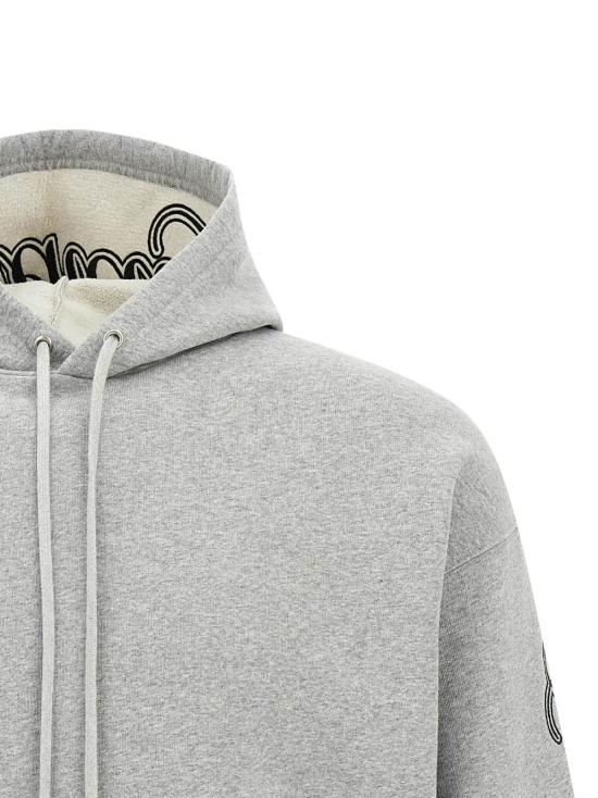  발렌시아가 스웨터 커시브 후드티 그레이 - BALENCIAGA