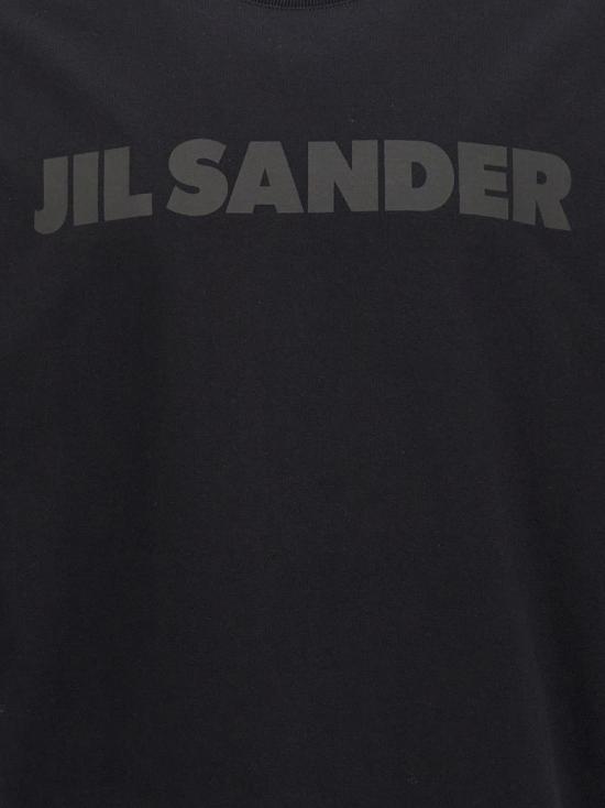  질샌더 반팔 티셔츠 질 샌더 로고 프린트 티셔츠 블랙 - JIL SANDER