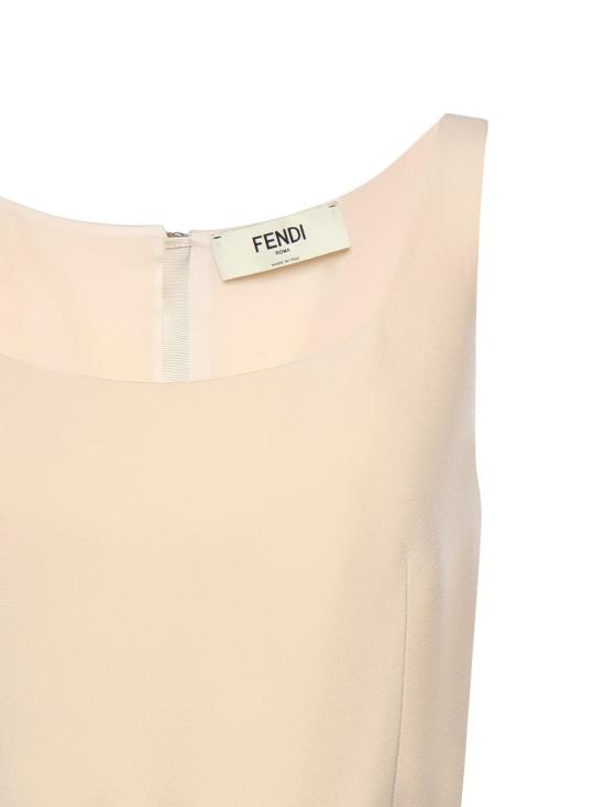  펜디 숏 원피스 울 & 실크 혼방 미니 드레스 아이보리 - FENDI