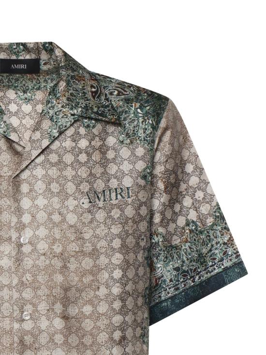  아미리 반팔 셔츠 실크 프린트  레드 - AMIRI