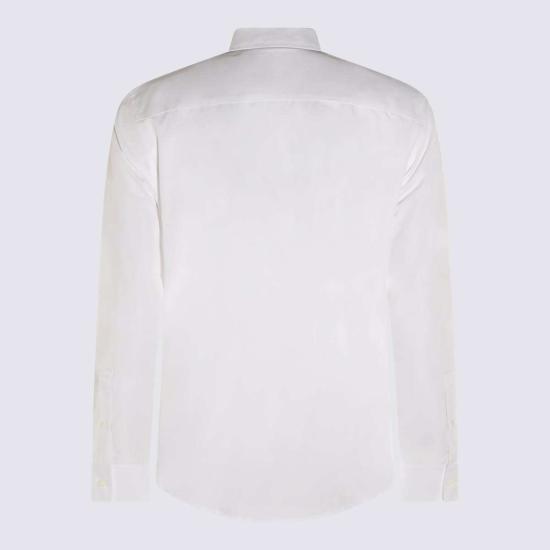  버버리 긴팔 셔츠 코튼 셔츠 화이트 - BURBERRY