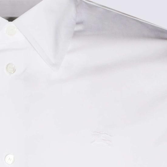  버버리 긴팔 셔츠 코튼 셔츠 화이트 - BURBERRY