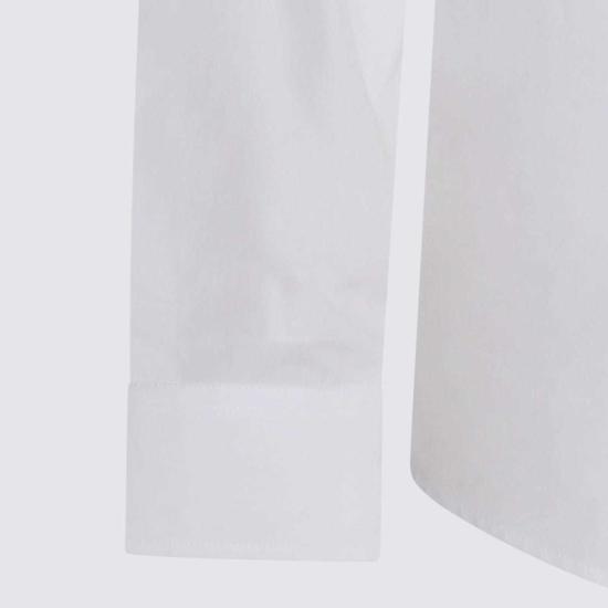  버버리 긴팔 셔츠 코튼 셔츠 화이트 - BURBERRY