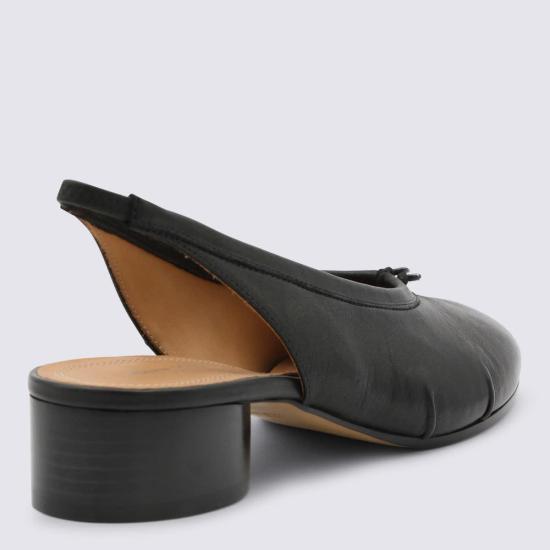  마르지엘라 샌들 메종  타비 가죽  블랙 - MAISON MARGIELA