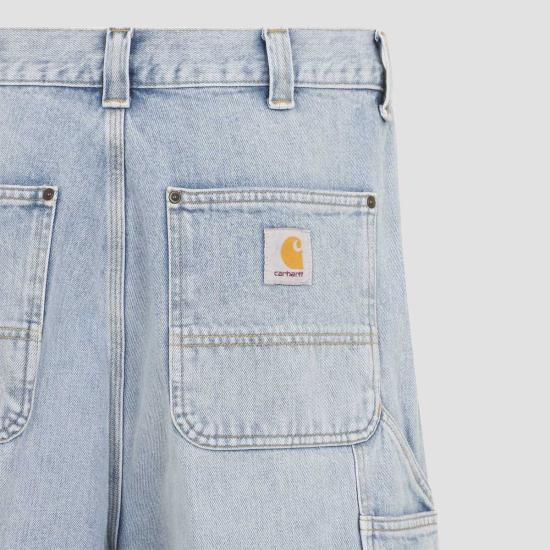  칼하트 숏팬츠 카하트 더블 니 쇼츠 블루 - CARHARTT