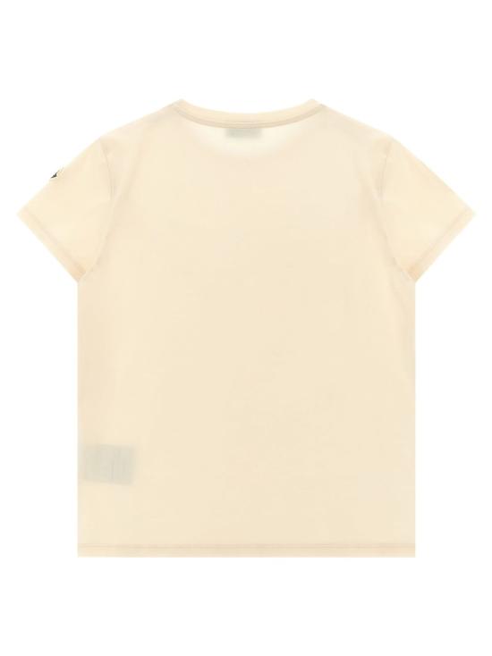  [키즈] 몽클레어 티셔츠 몽클레르 로고 자수 티셔츠 (베이지) - MONCLER