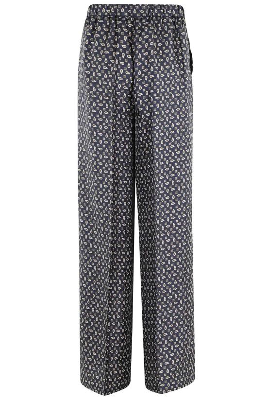  막스마라 스트레이트 팬츠 Max Mara Vischio  Blu Marino - MAX MARA