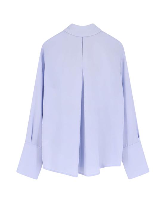  막스마라 셔츠 막스 마라 맥스볼리에라 스트레치 실크 셔츠 클리어 블루 - MAX MARA