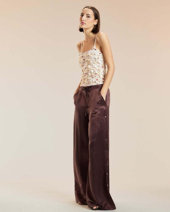  신시아 로리 팔라초 팬츠 신시아 로울리 브레이크어웨이 스냅  초코