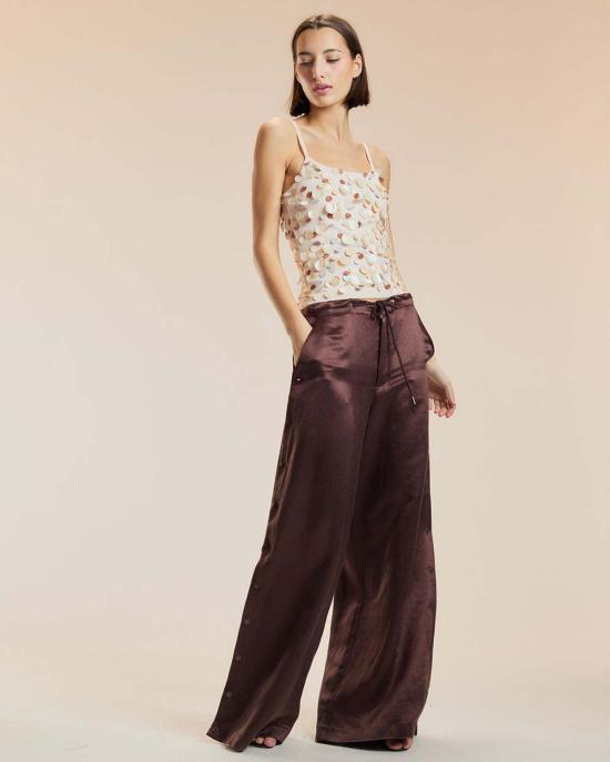  신시아 로리 팔라초 팬츠 신시아 로울리 브레이크어웨이 스냅  초코 - CYNTHIA ROWLEY