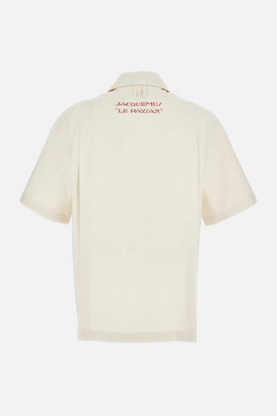 자크뮈스 반팔 셔츠 Jacquemus La Chemise 로마랭  베이지 - JACQUEMUS