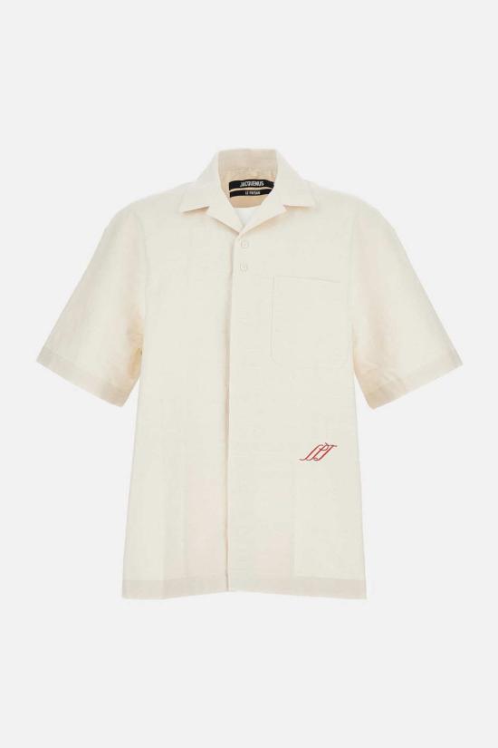  자크뮈스 반팔 셔츠 Jacquemus La Chemise 로마랭  베이지