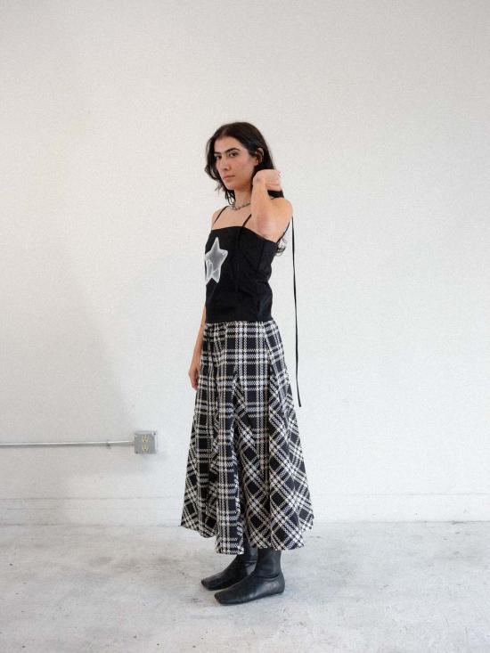  Leeann Huang 민소매 티셔츠 리앤 황 스타 스파게티 탱크탑 - OTHER BRANDS