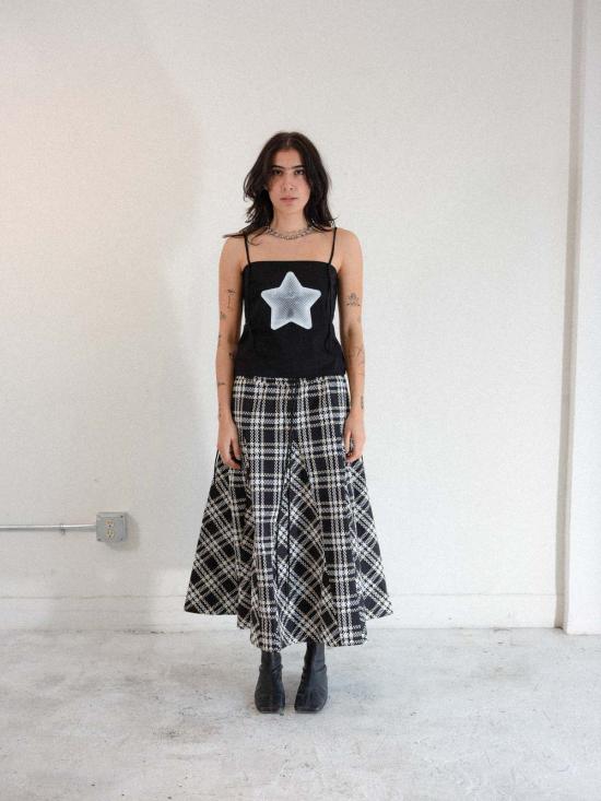  Leeann Huang 민소매 티셔츠 리앤 황 스타 스파게티 탱크탑 - OTHER BRANDS