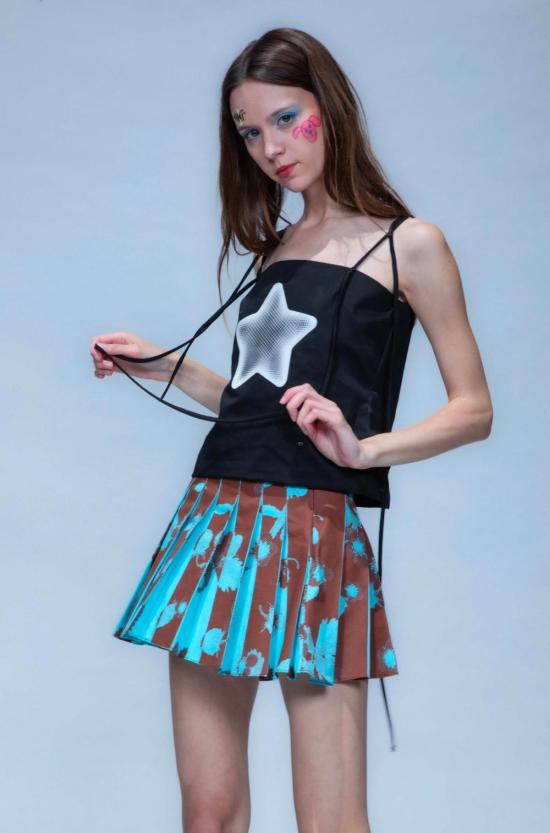  Leeann Huang 민소매 티셔츠 리앤 황 스타 스파게티 탱크탑 - OTHER BRANDS