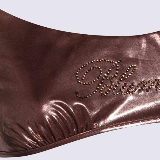  블루마린 비키니 수영복 브라운 탑  커버업 너츠 - BLUMARINE