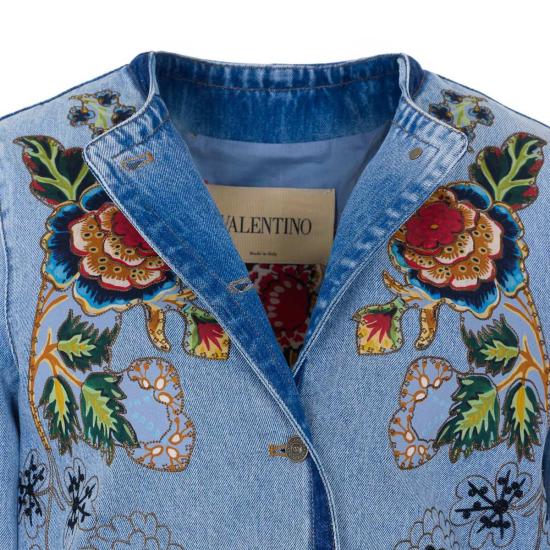 발렌티노 가라바니 데님 자켓 데님 자수 재킷 블루 - VALENTINO GARAVANI