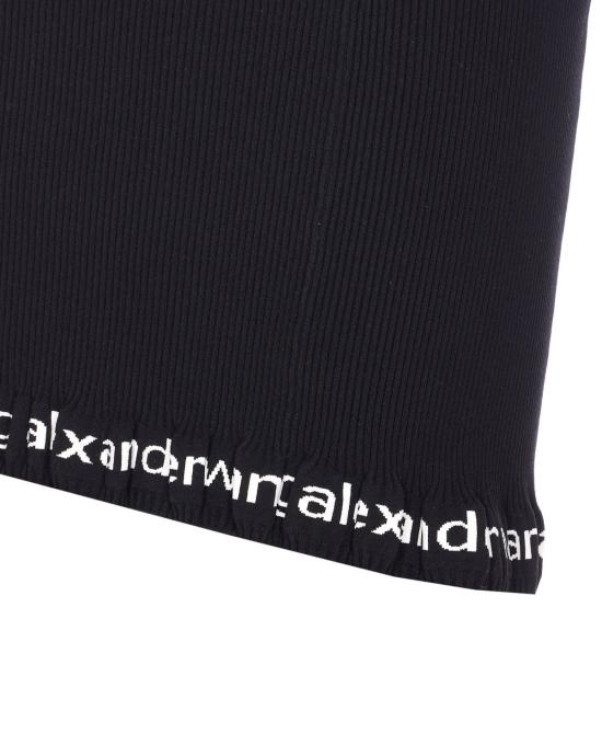  알렉산더 왕 숏 스커트 미니 로고 스커트 블랙 - ALEXANDER WANG