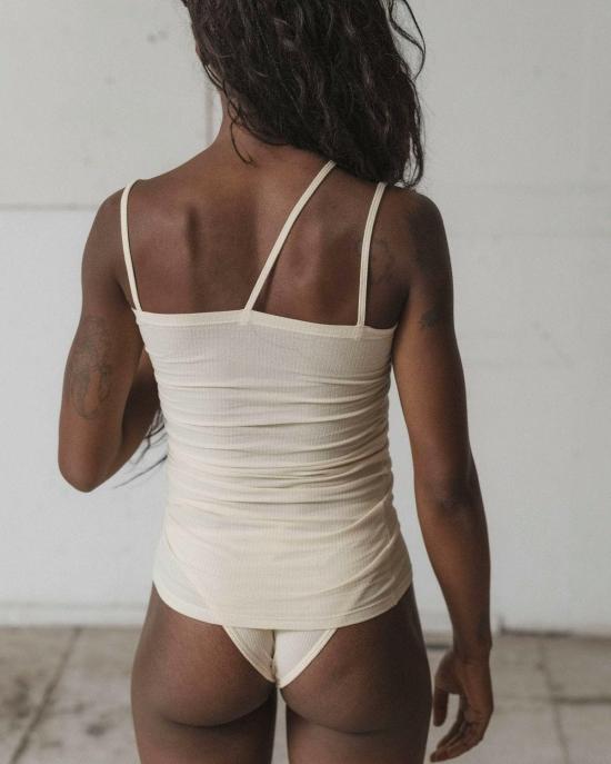  베이스레인지 민소매 티셔츠 Baserange Nida 탱크 오프 화이트 - BASERANGE