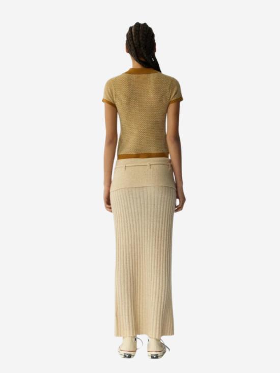  게스트 인 레지던스 스웨터 피케 슈렁큰 폴로  스웨이드 콤보 - GUEST IN RESIDENCE