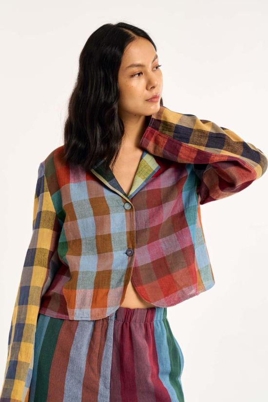  루주타 셰스 수트 자켓 봄베이 블레이저 | 하이픈 체스