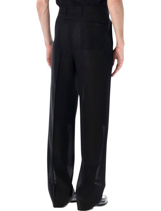  톰포드 스트레이트 팬츠 더블 플리츠 팬츠 블랙 - TOMFORD