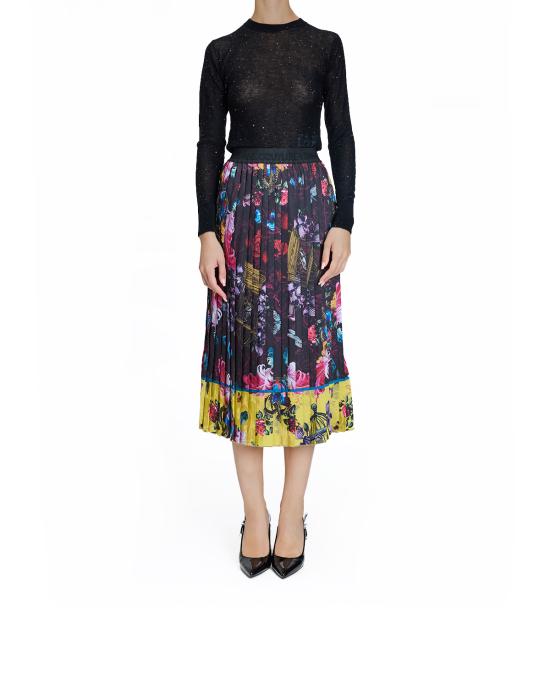 25FW 베르사체 숏 스커트 79HAE8P5 NS721U39 Black - VERSACE