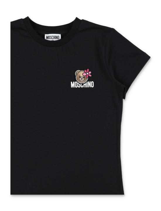 26SS [키즈] 모스키노 티셔츠 HAM03PLAA02 60100 Nero - MOSCHINO