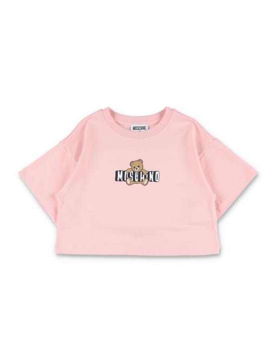 26SS [키즈] 모스키노 캐주얼 세트 HAG01HLBA00 83682 PINK BLUE - MOSCHINO