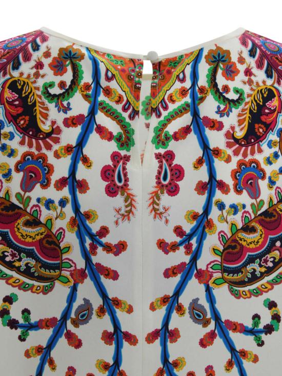  에트로 반팔 티셔츠 페이즐리 프린트 티셔츠 화이트 - ETRO