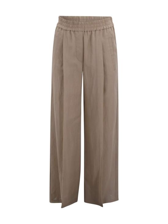  브루넬로 쿠치넬리 스트레이트 팬츠 Brunello Cucinelli Elastic Palazzo  커피