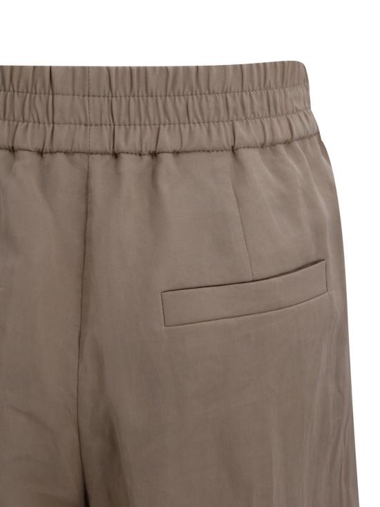  브루넬로 쿠치넬리 스트레이트 팬츠 Brunello Cucinelli Elastic Palazzo  커피 - BRUNELLO CUCINELLI